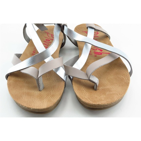 Blowfish Toddler Sz‎ 13Medium Silver Sandals Synthetic Girls - Picture 2 of 6